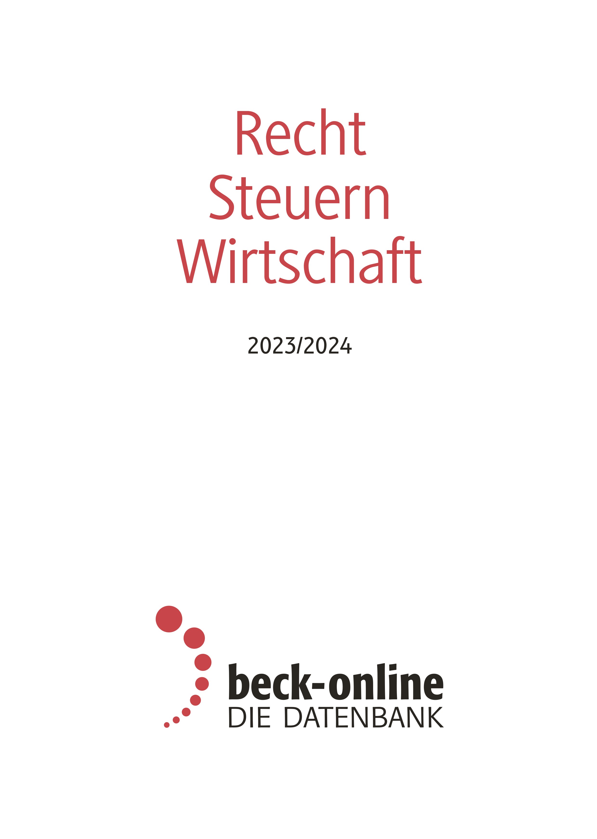 Gesamtverzeichnis Beck-online | Beck-online Service-Portal