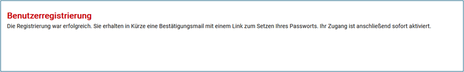 Benutzerregistrierung