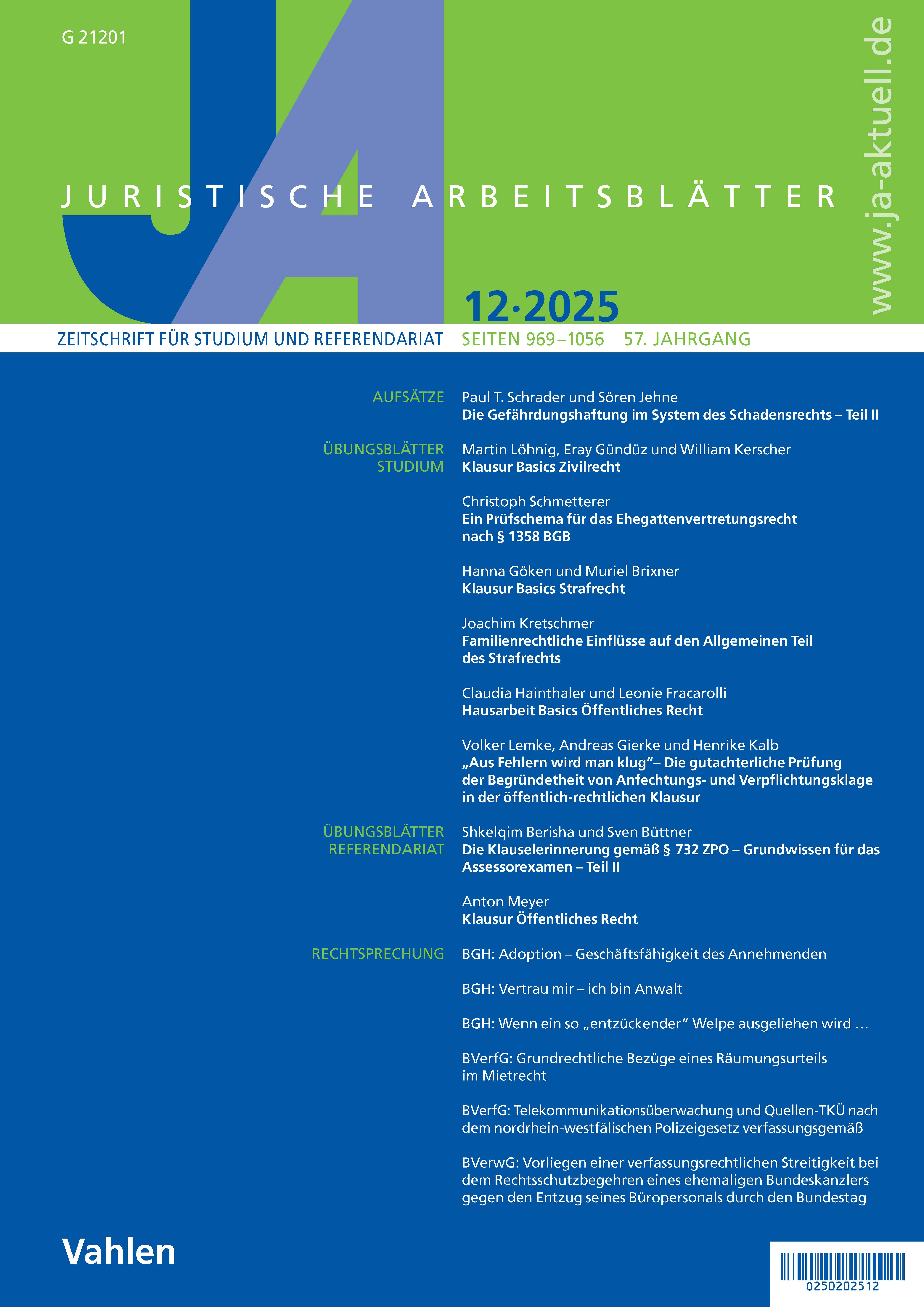 JA 12/2025 Cover