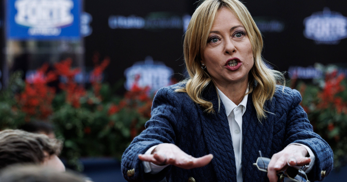 Giorgia Meloni beim Parteitag der Fratelli d'Italia am 14. Dezember