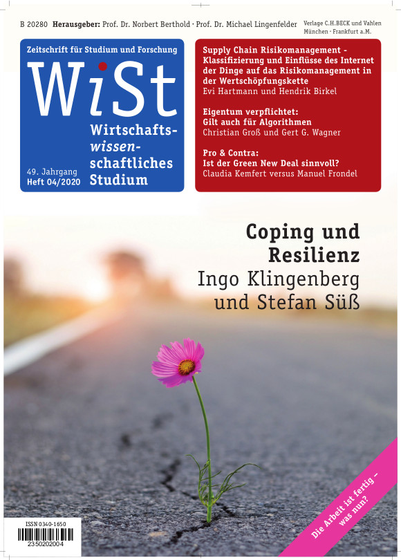 Startseite WiSt Wirtschaftswissenschaftliches Studium
